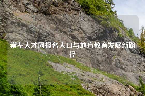 崇左人才网报名入口与地方教育发展新路径