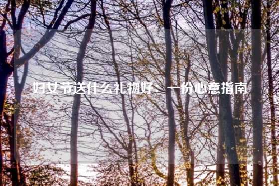 妇女节送什么礼物好:一份心意指南