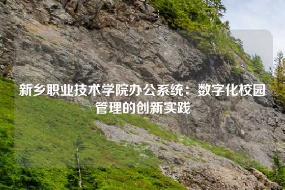 新乡职业技术学院办公系统：数字化校园管理的创新实践